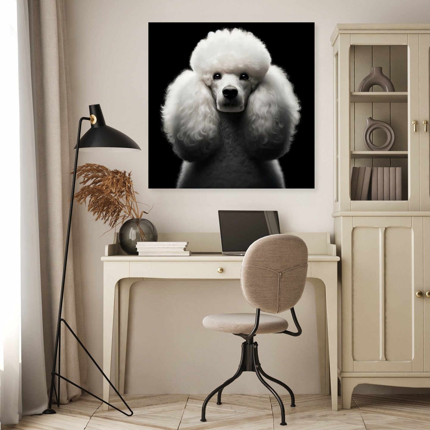 Regal Poodle Canvas