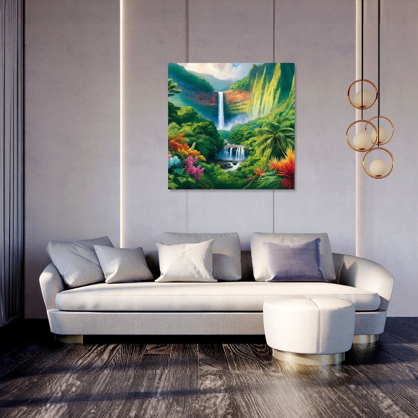 Tropical Waterfall Splendor Canvas
