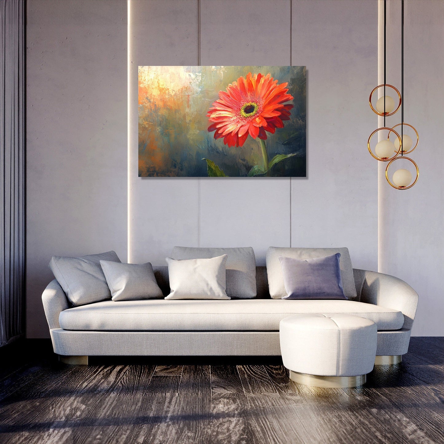 Gerbera in Light Canvas