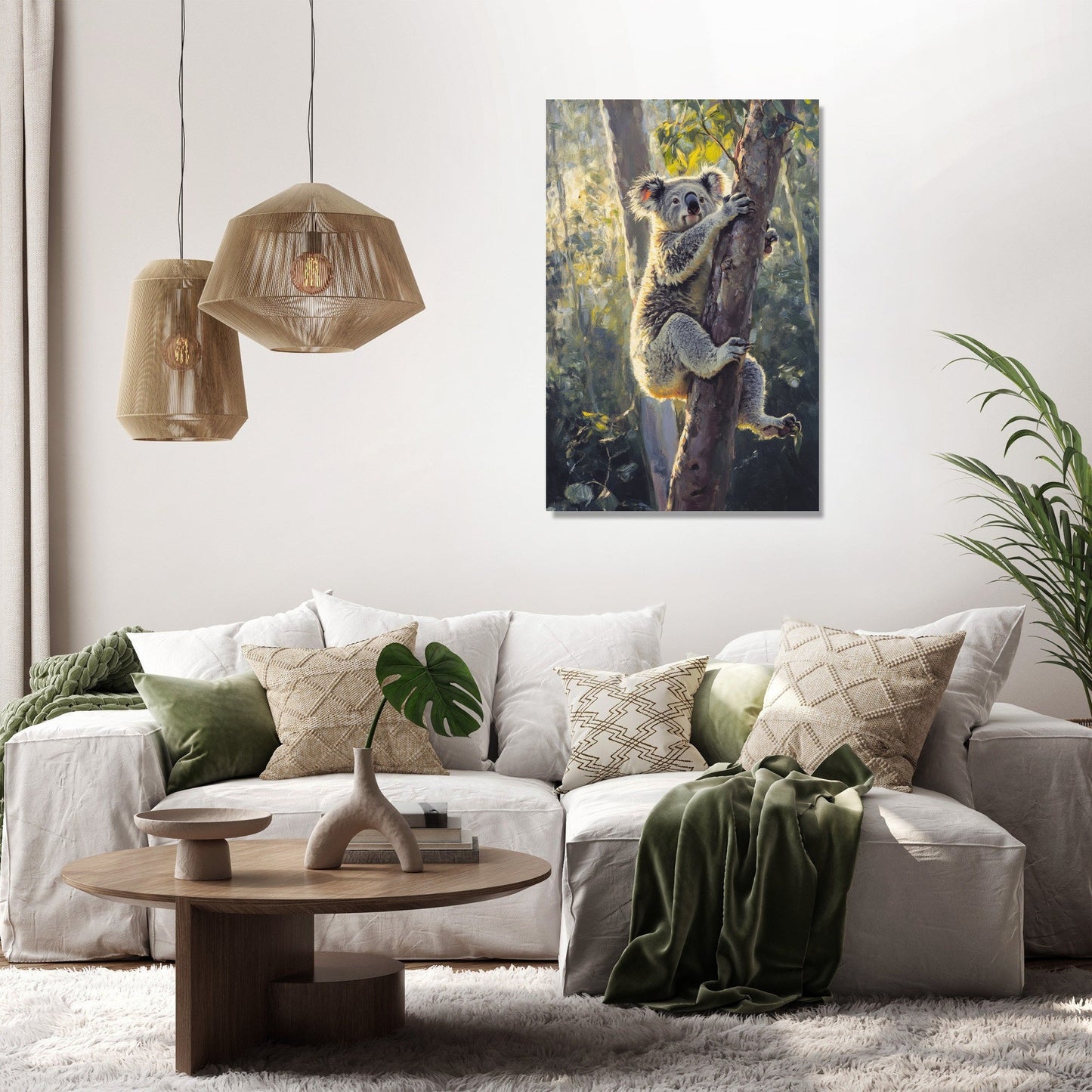 Koala in Eucalyptus Canvas