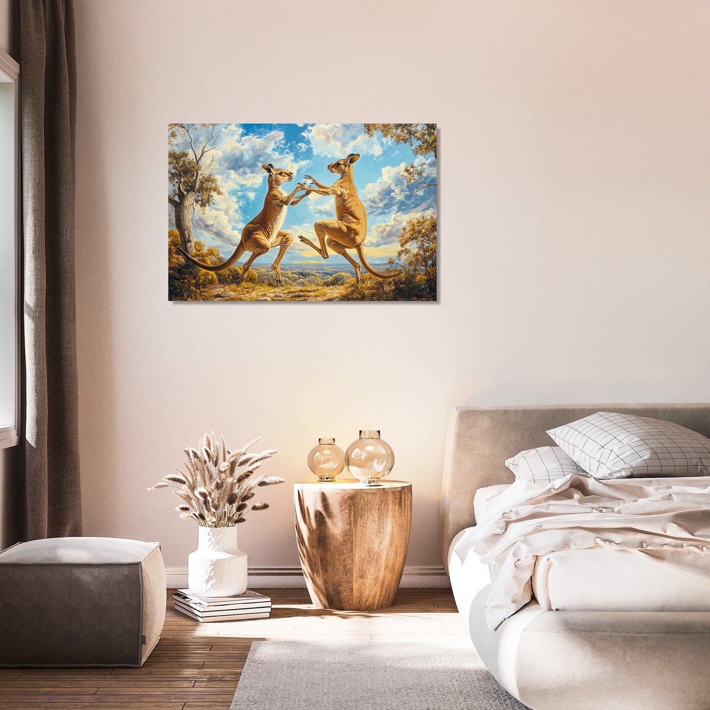 Kangaroo Sparring Canvas