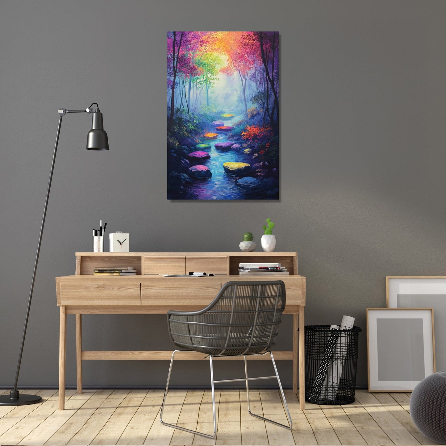 Rainbow Glow Forest Canvas