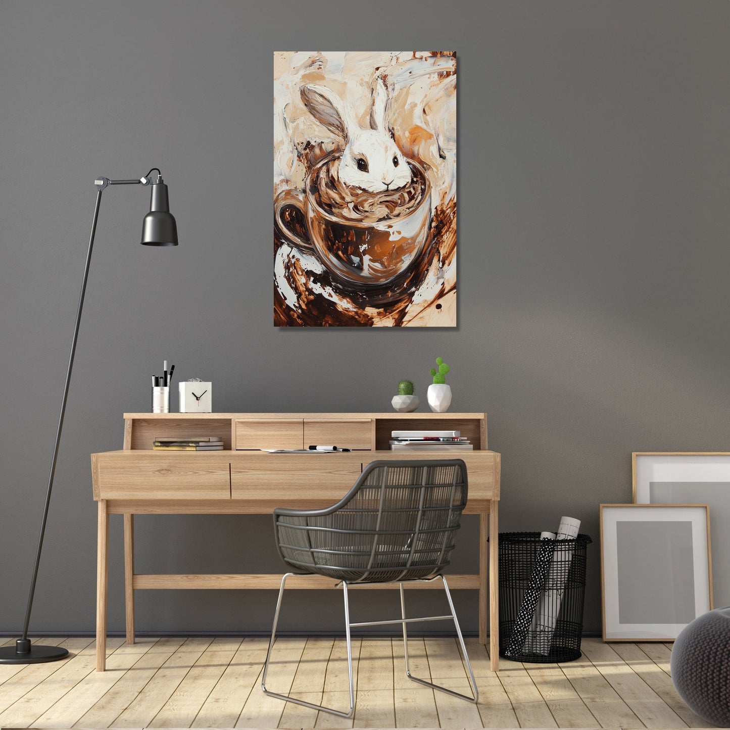 Bunny in Cocoa Canvas