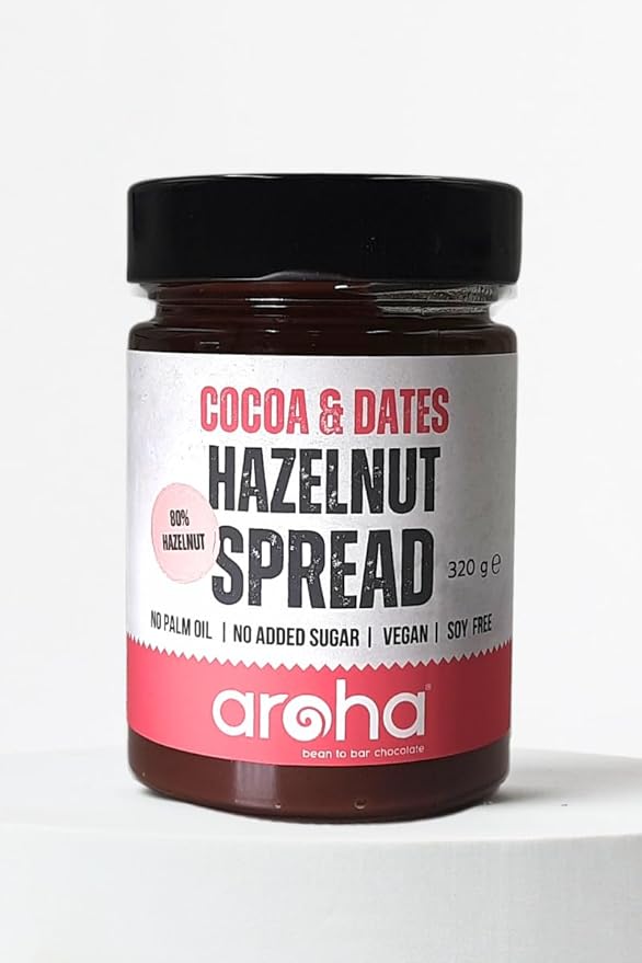 Aroha %80 Hazelnut Spread With Cocoa & Dates, 320 gr