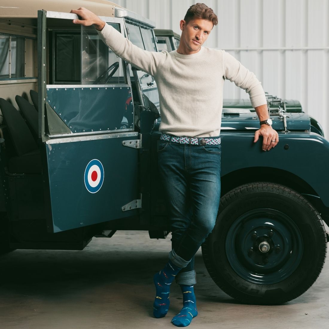 Woven Belt - Bright Zigzag