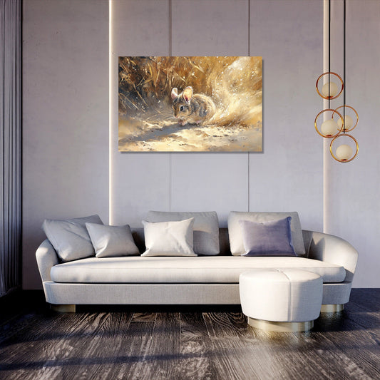 Chinchilla in Sunlit Canvas
