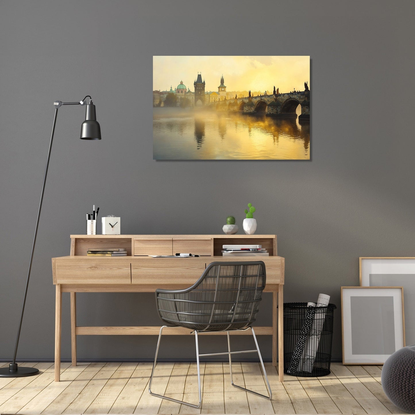 Charles Bridge Mist Canvas