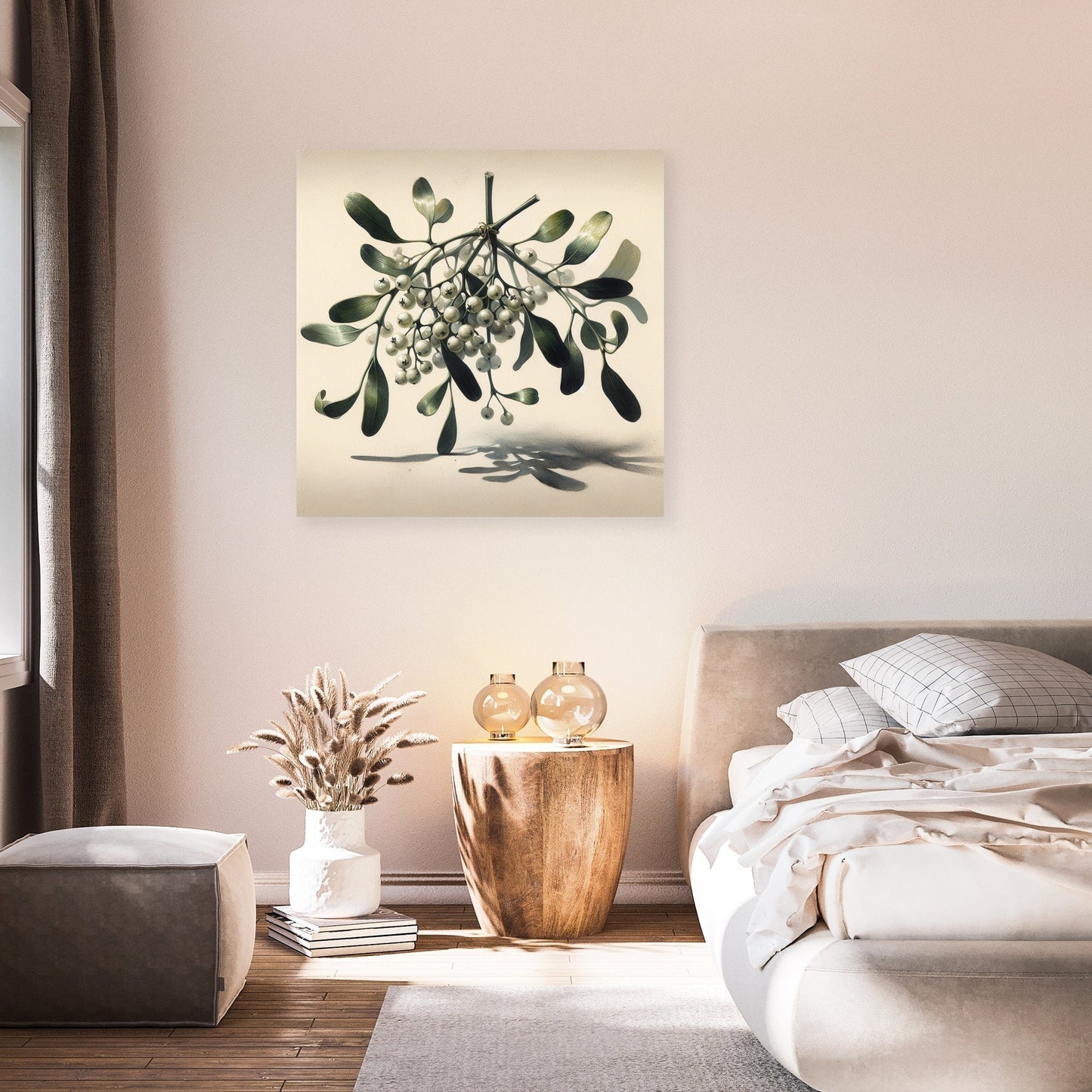 Melancholic Mistletoe Christmas Canvas