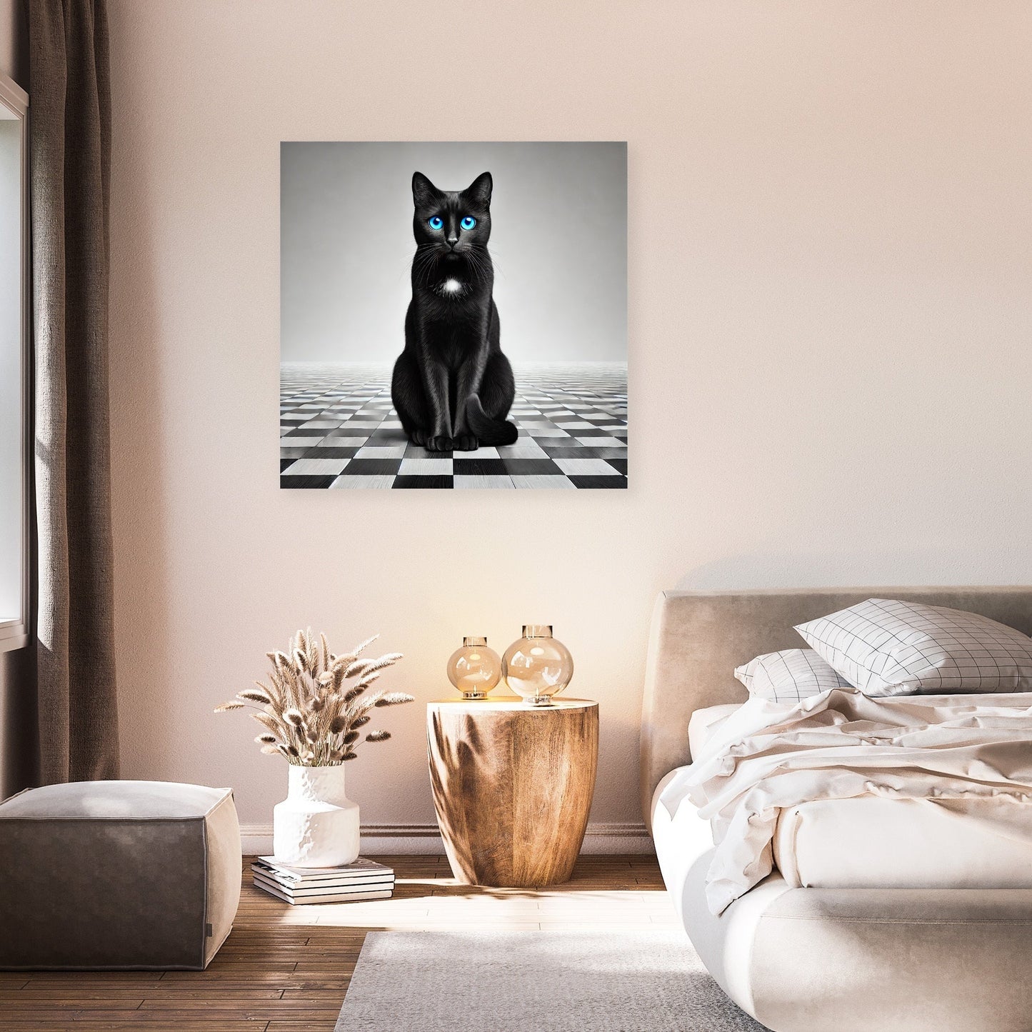 Midnight Blue Gaze Canvas