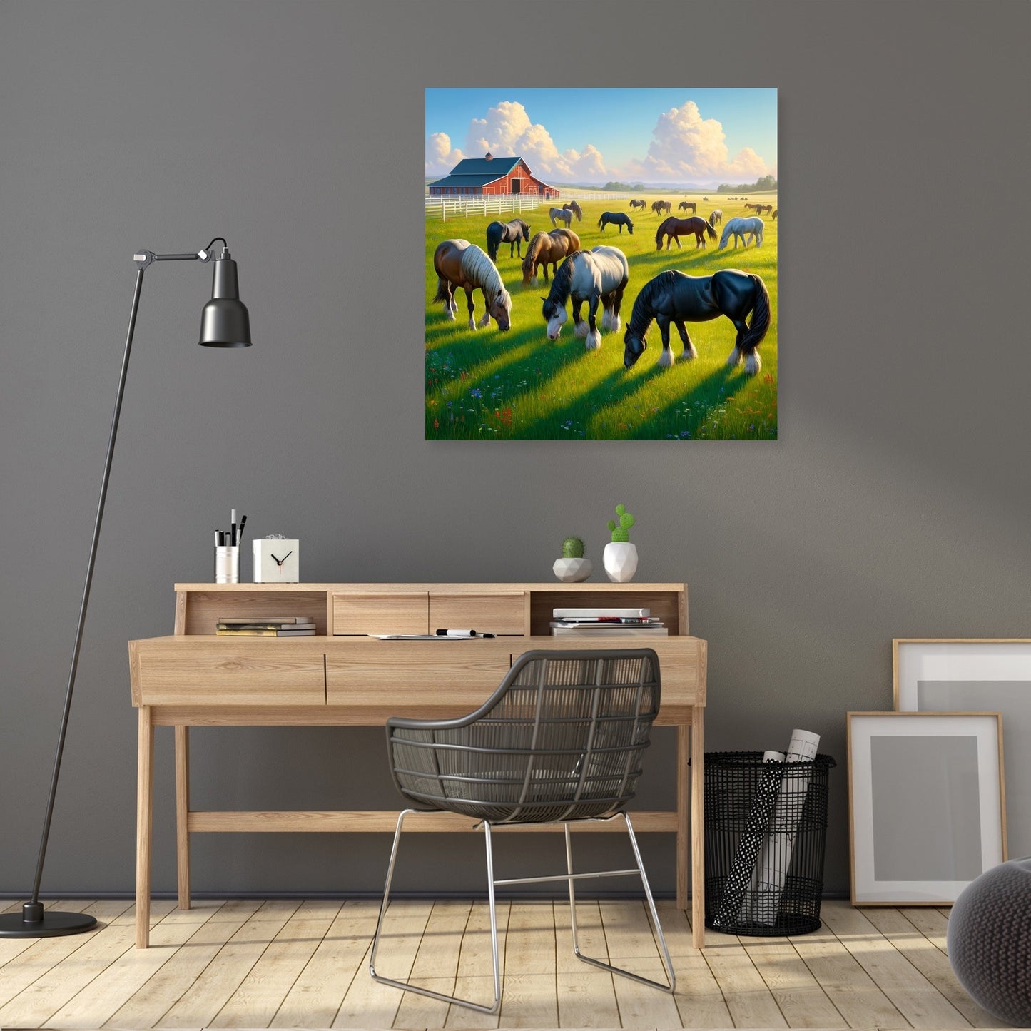 Pasture Horses Canvas