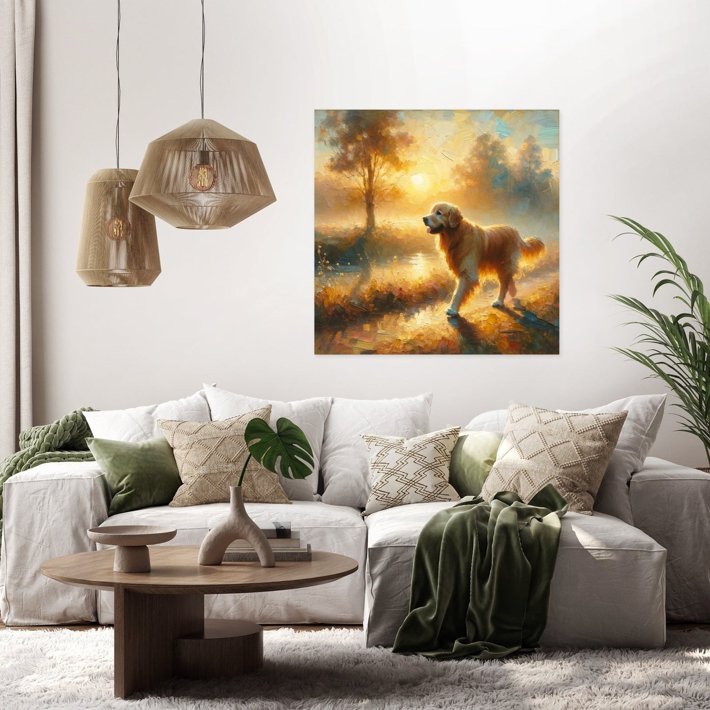 Golden Sunrise Stroll Canvas