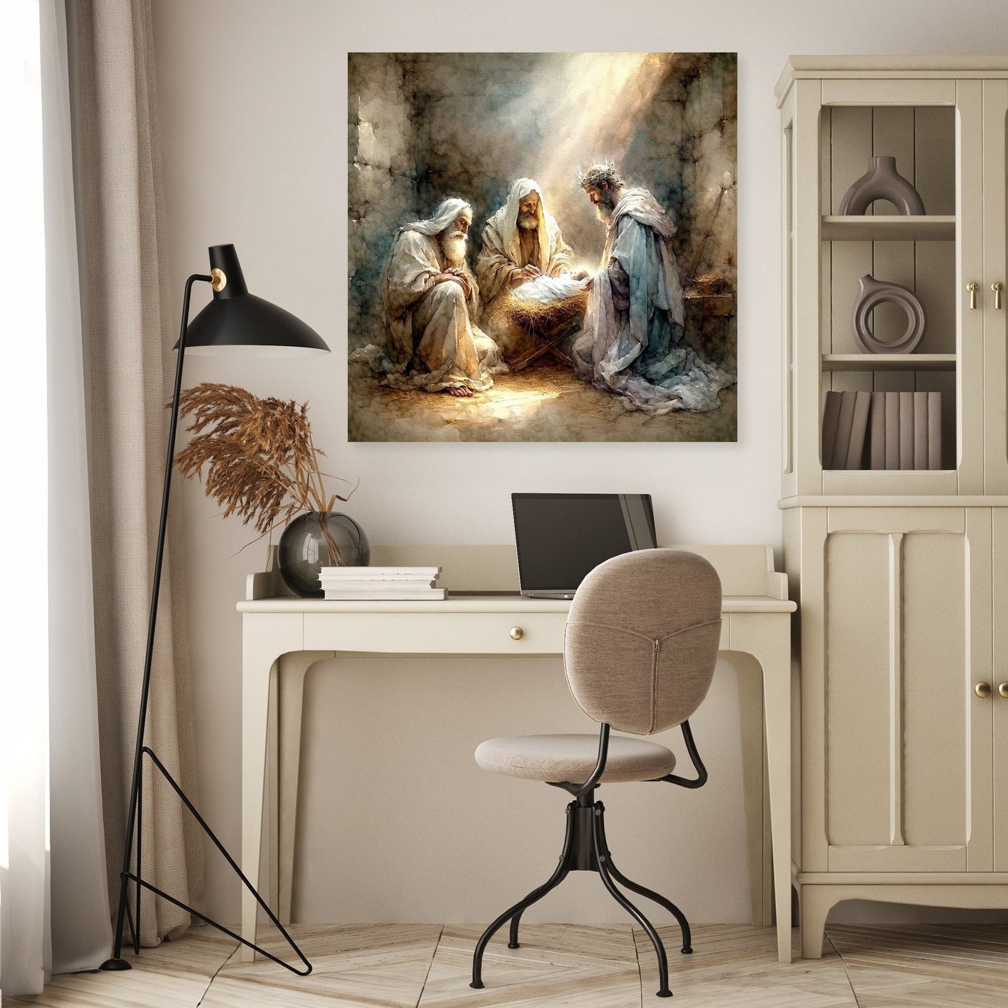 Reverential Epiphany Night Canvas