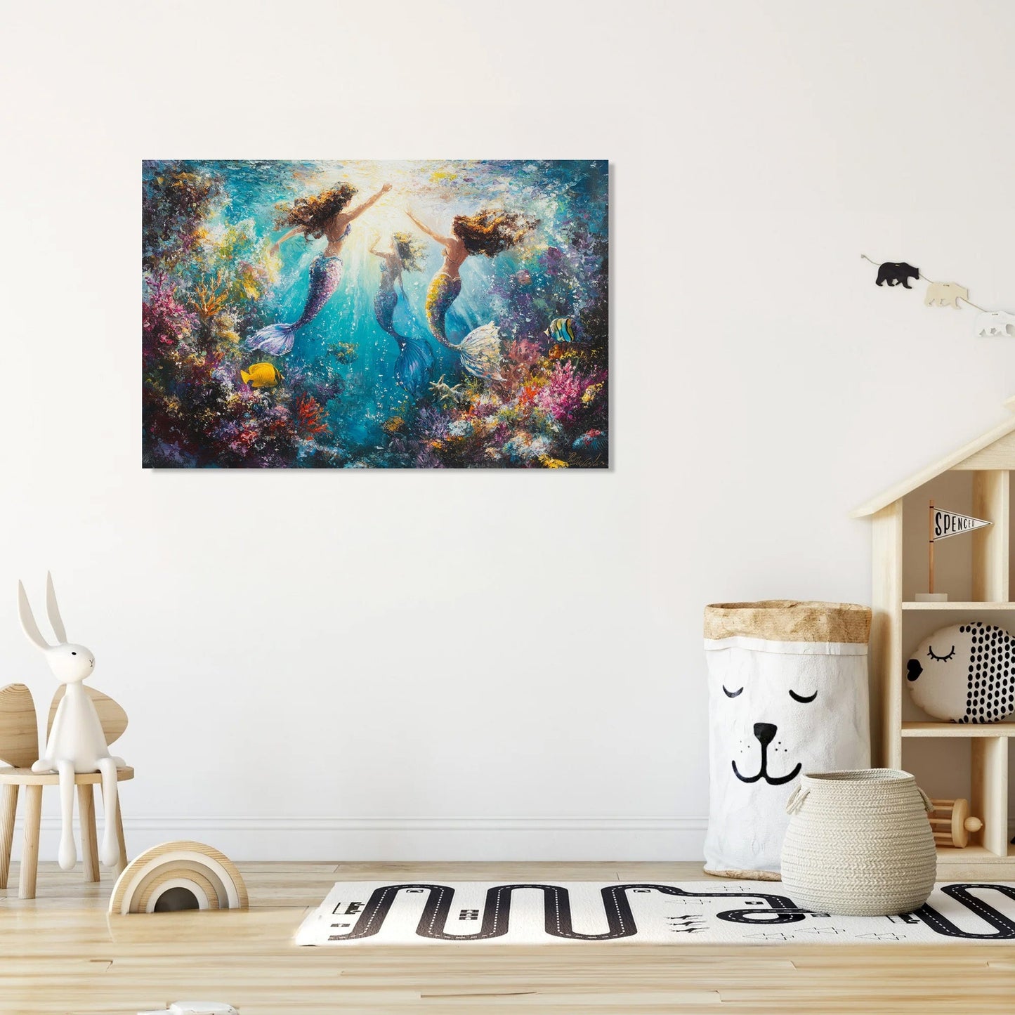 Joyful Mermaid Kingdom Canvas