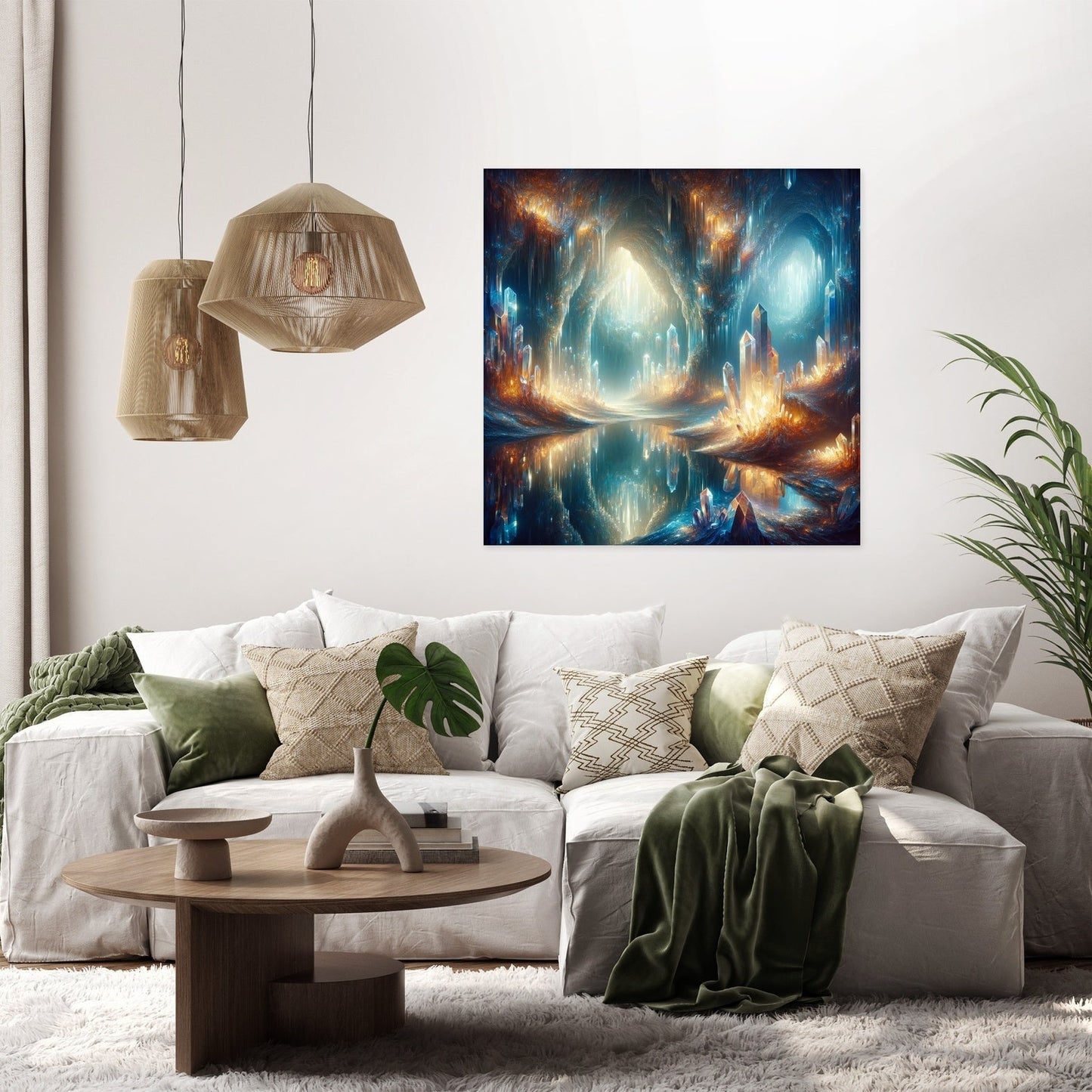 Mystical Crystal Grotto Canvas