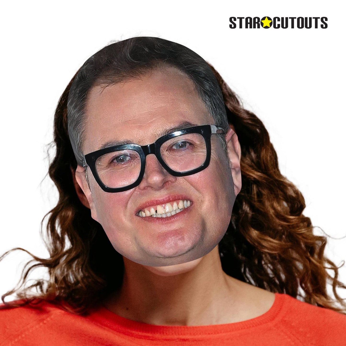 CM261 Alan Carr Single Cardboard  Mask  - Includes Tabs and Elastic