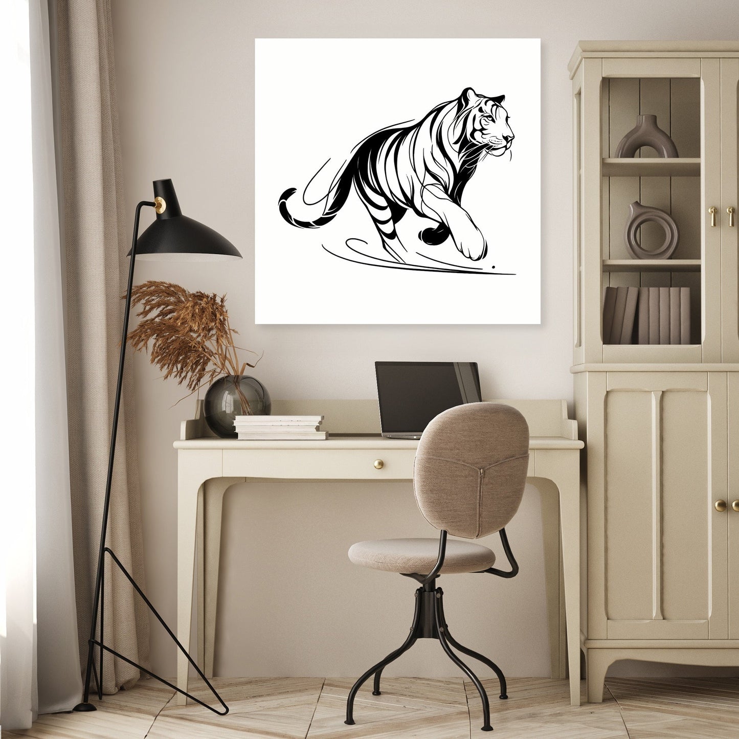 Elegant Motion Tiger Canvas