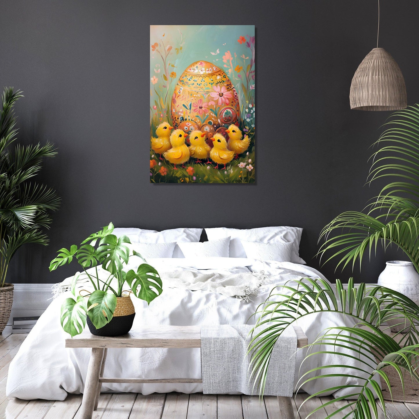 Curious Chicks Egg Canvas