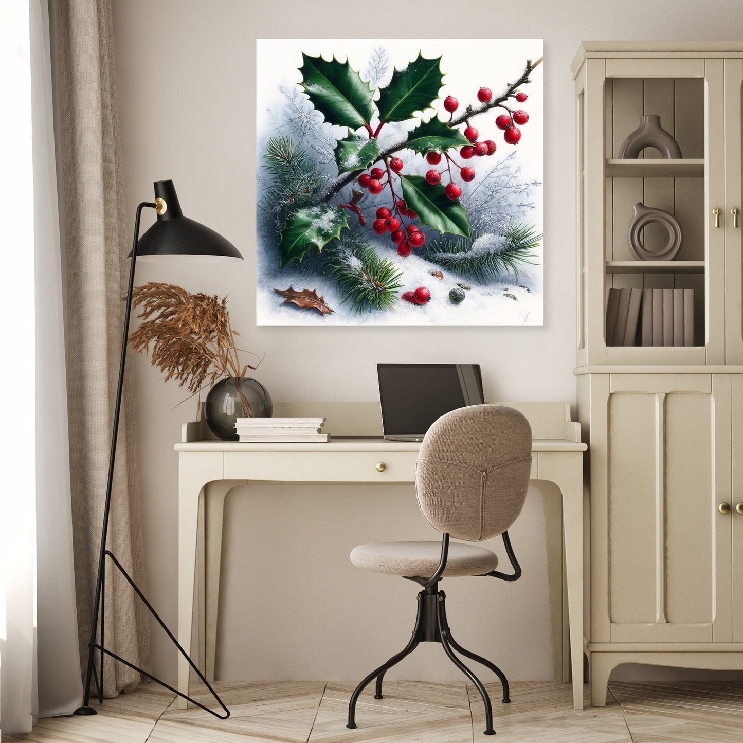 Winter Flora Whisper Canvas
