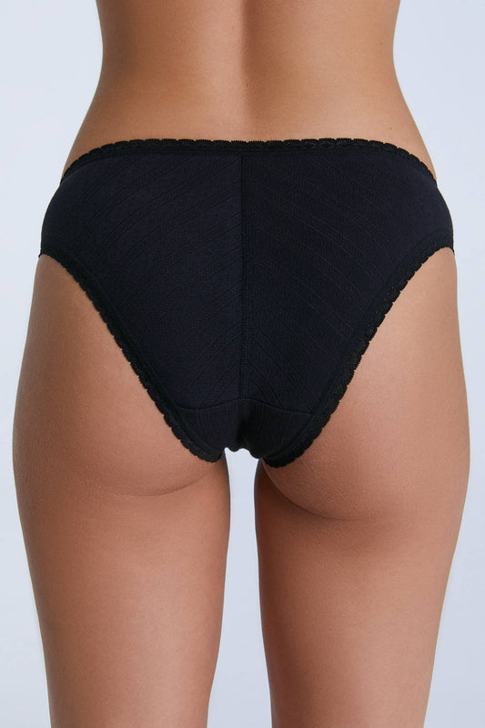 Organic Jacquard Lace Trimmed Slip