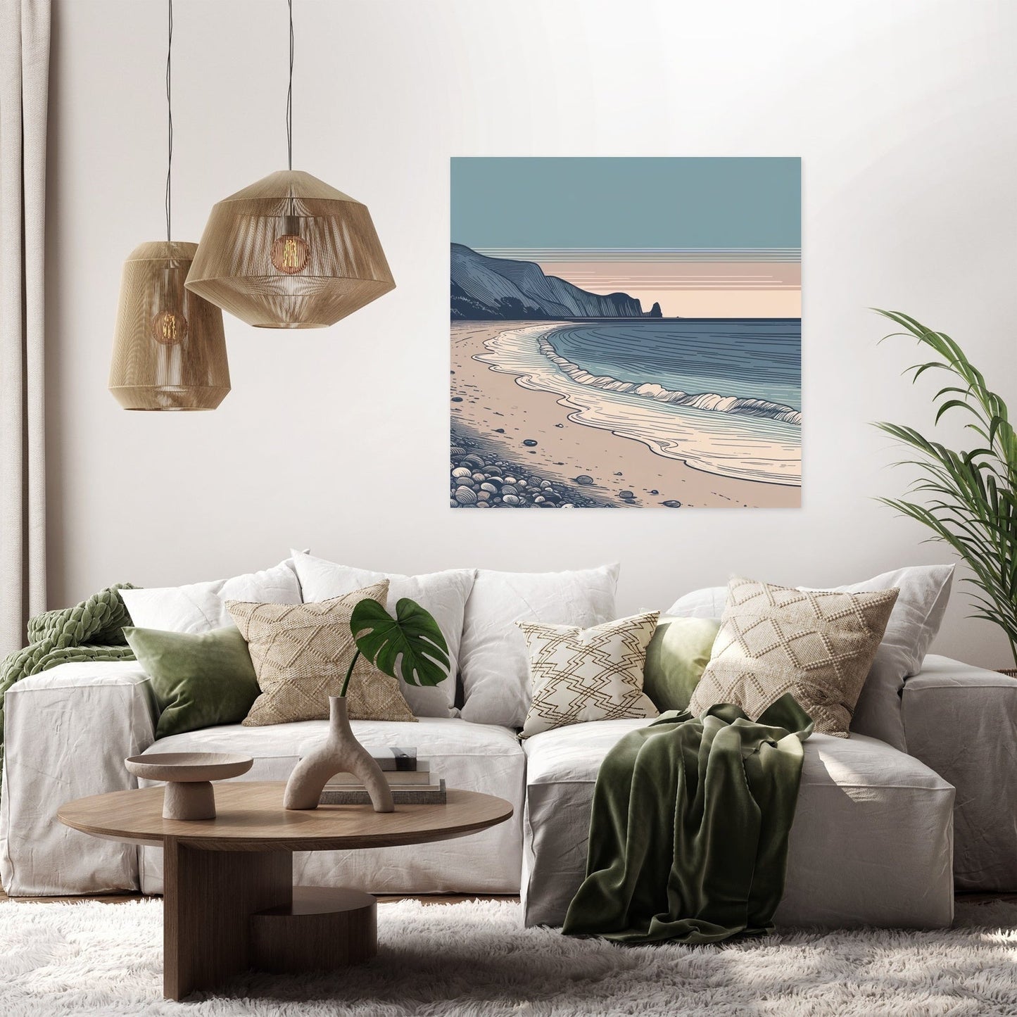Dusk Coastline Canvas