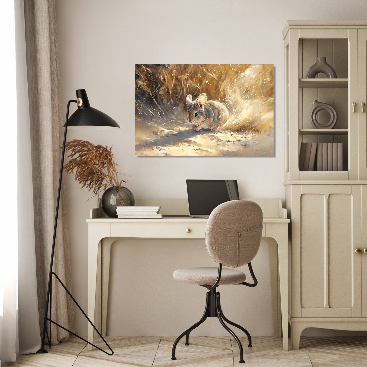Chinchilla in Sunlit Canvas