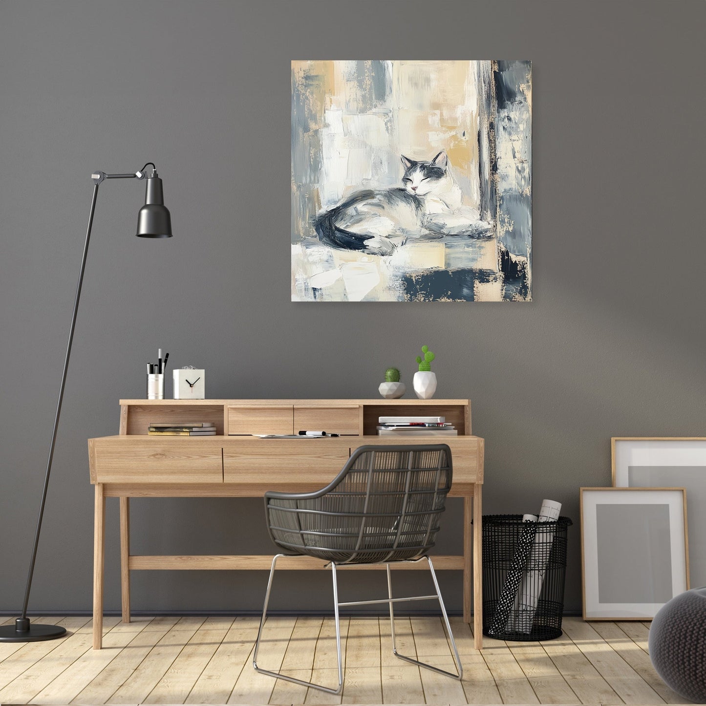 Lounging Feline Canvas