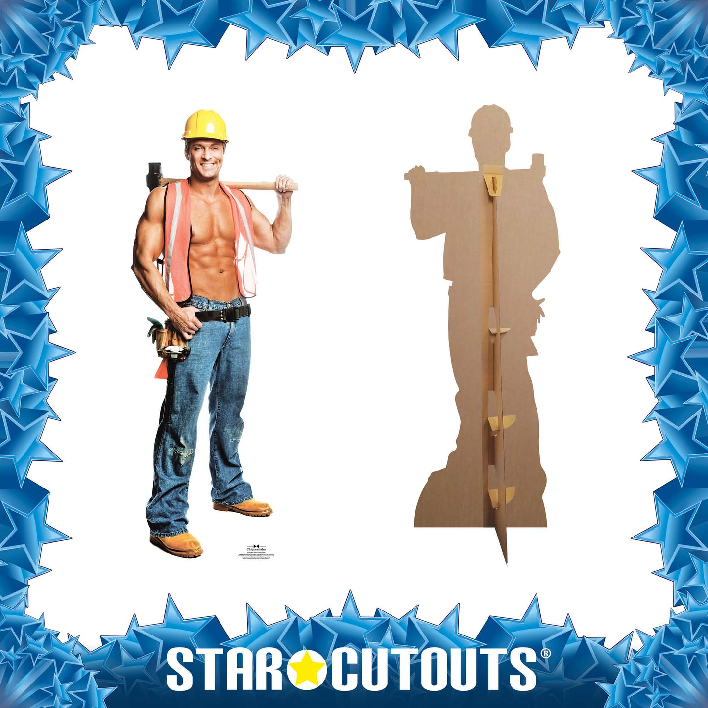 SC529 Billy  Construction Worker Cardboard Cut Out Height 189cm