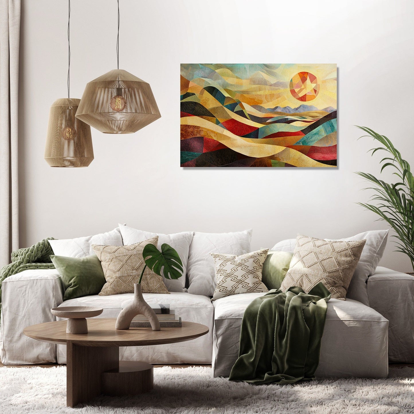 Chaotic Desert Sunrise Canvas