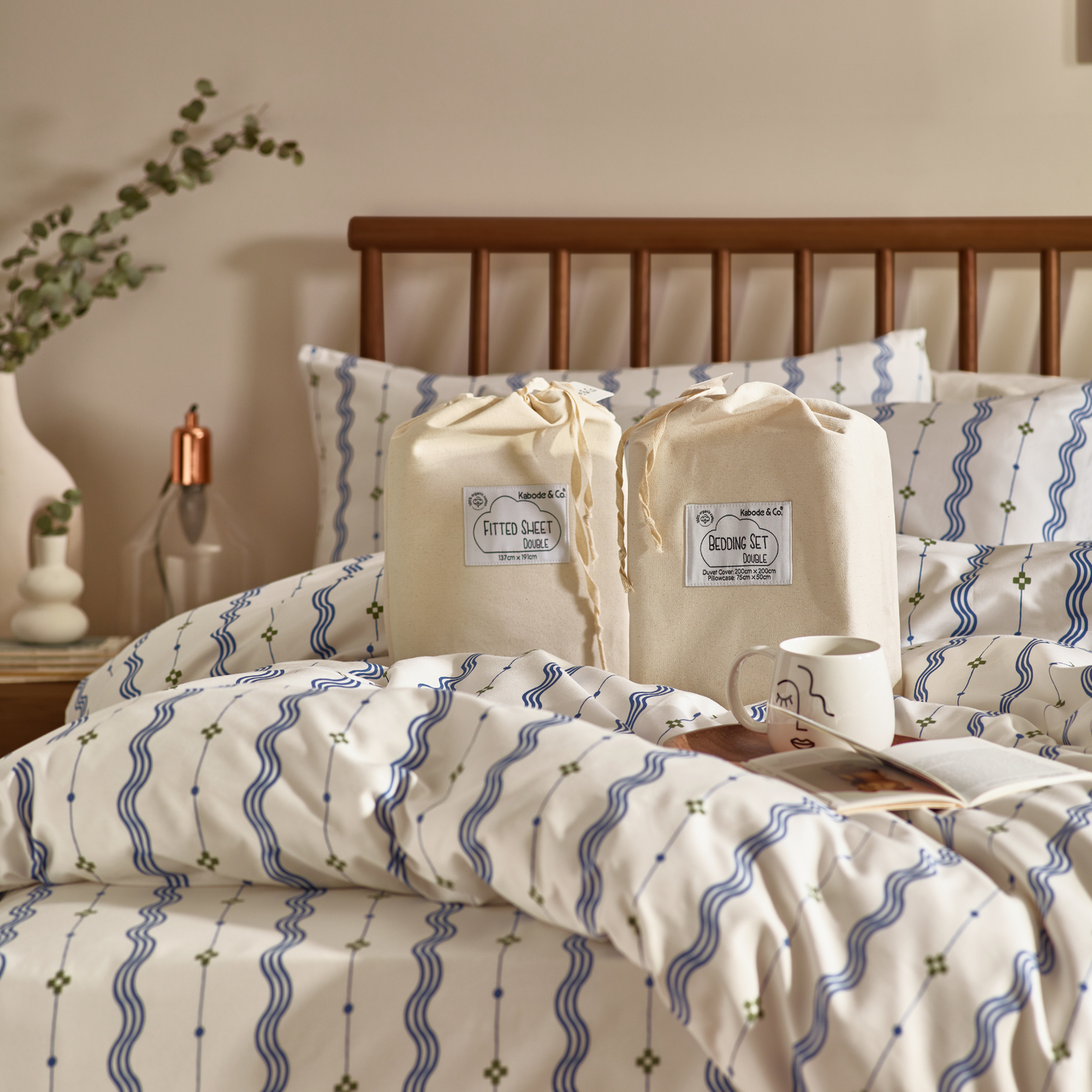 Mara Organic Cotton Fitted Sheet – Indigo