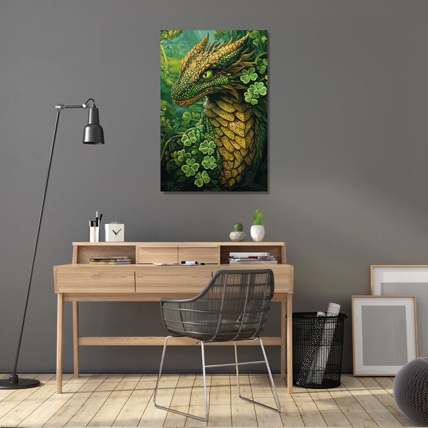 Shamrock Dragon Canvas