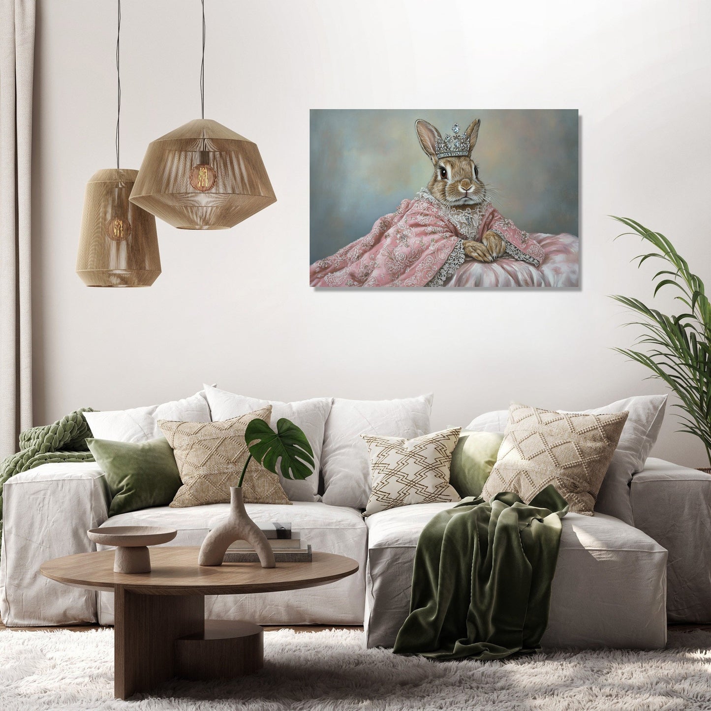 Miniature Rabbit Regal Canvas