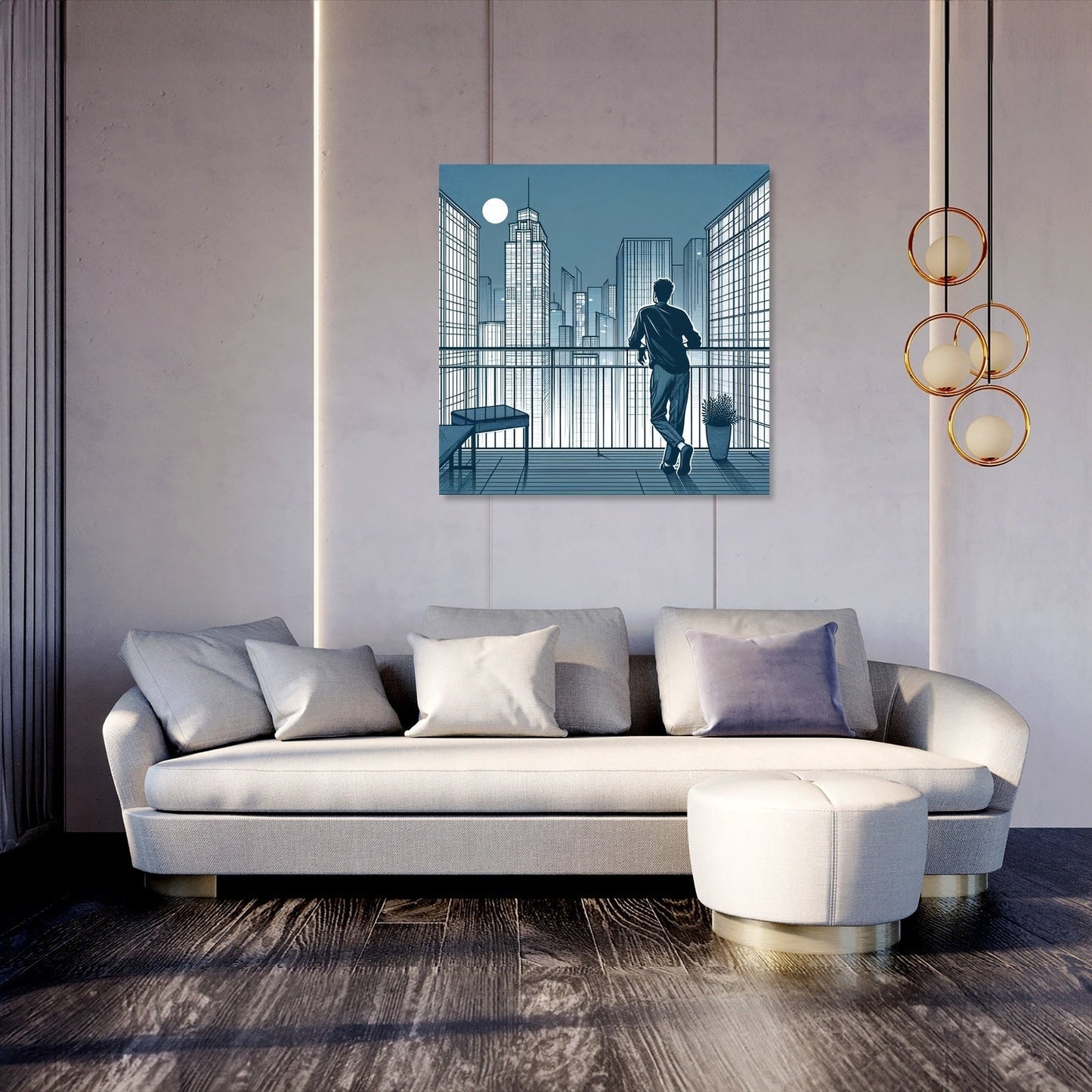 Rooftop Serenity Canvas