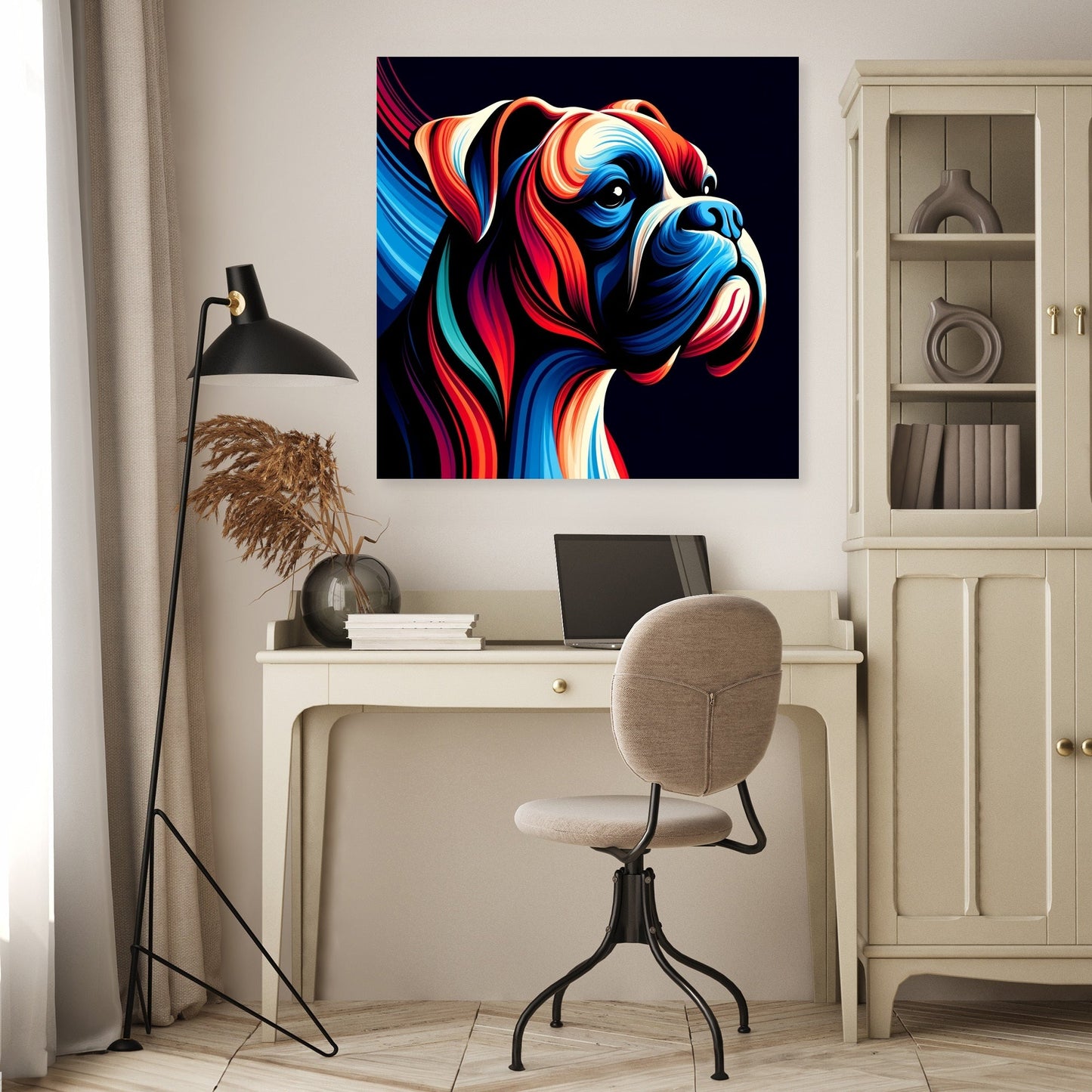 Abstract Boxer Emotional Landscape Canvas