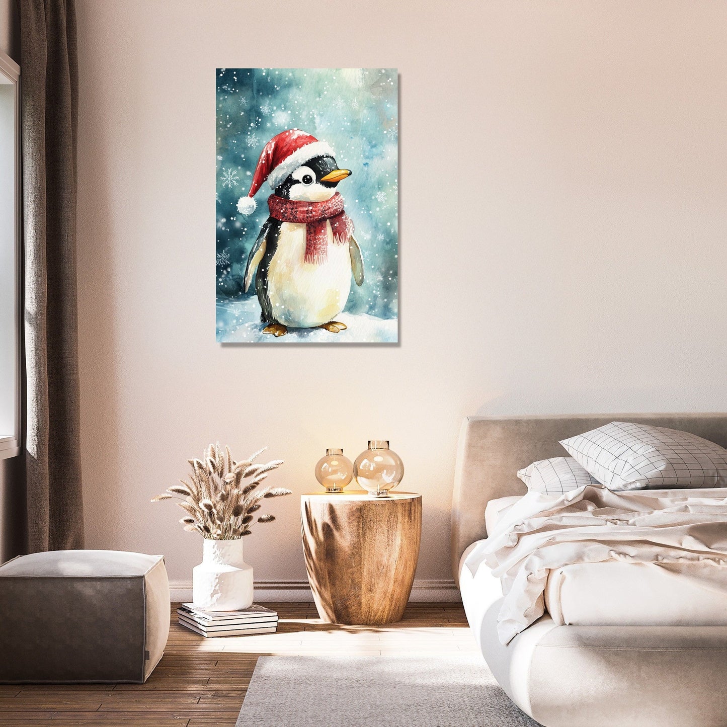 Penguin Holiday Cheer Canvas