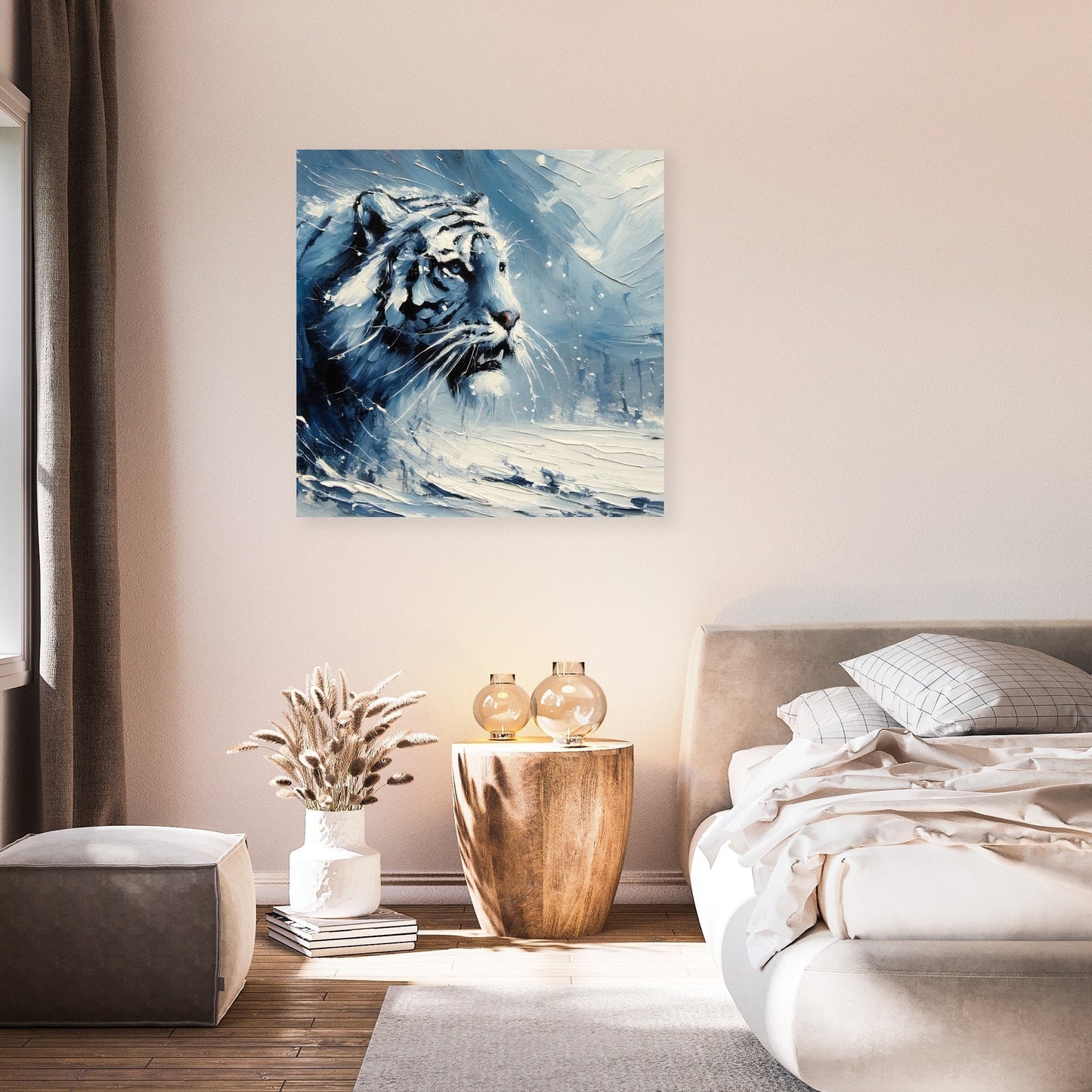 Winter Tiger Stare Canvas