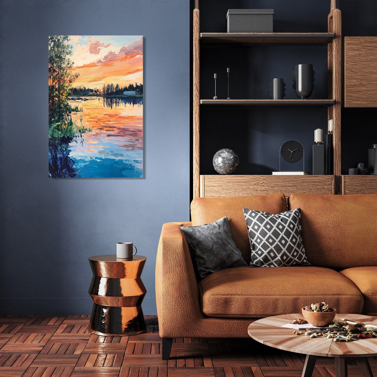 Ume River Sunset Canvas