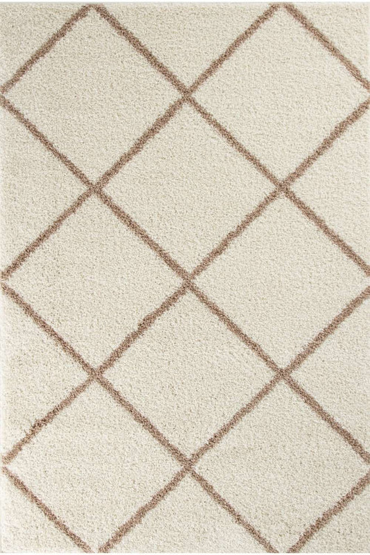 Moroccan Ivory Shaggy Rug | 530