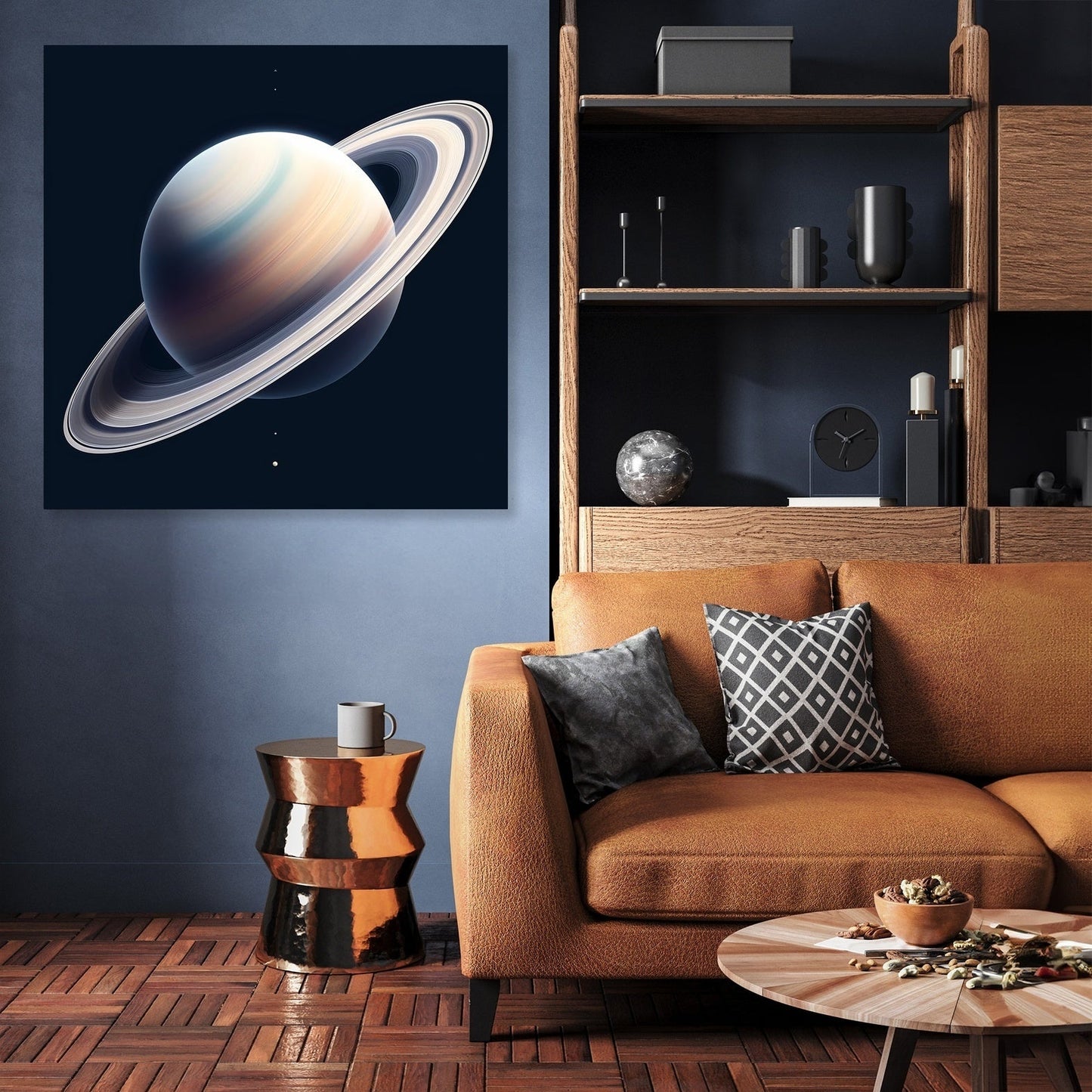 Saturn's Ringed Elegance Canvas