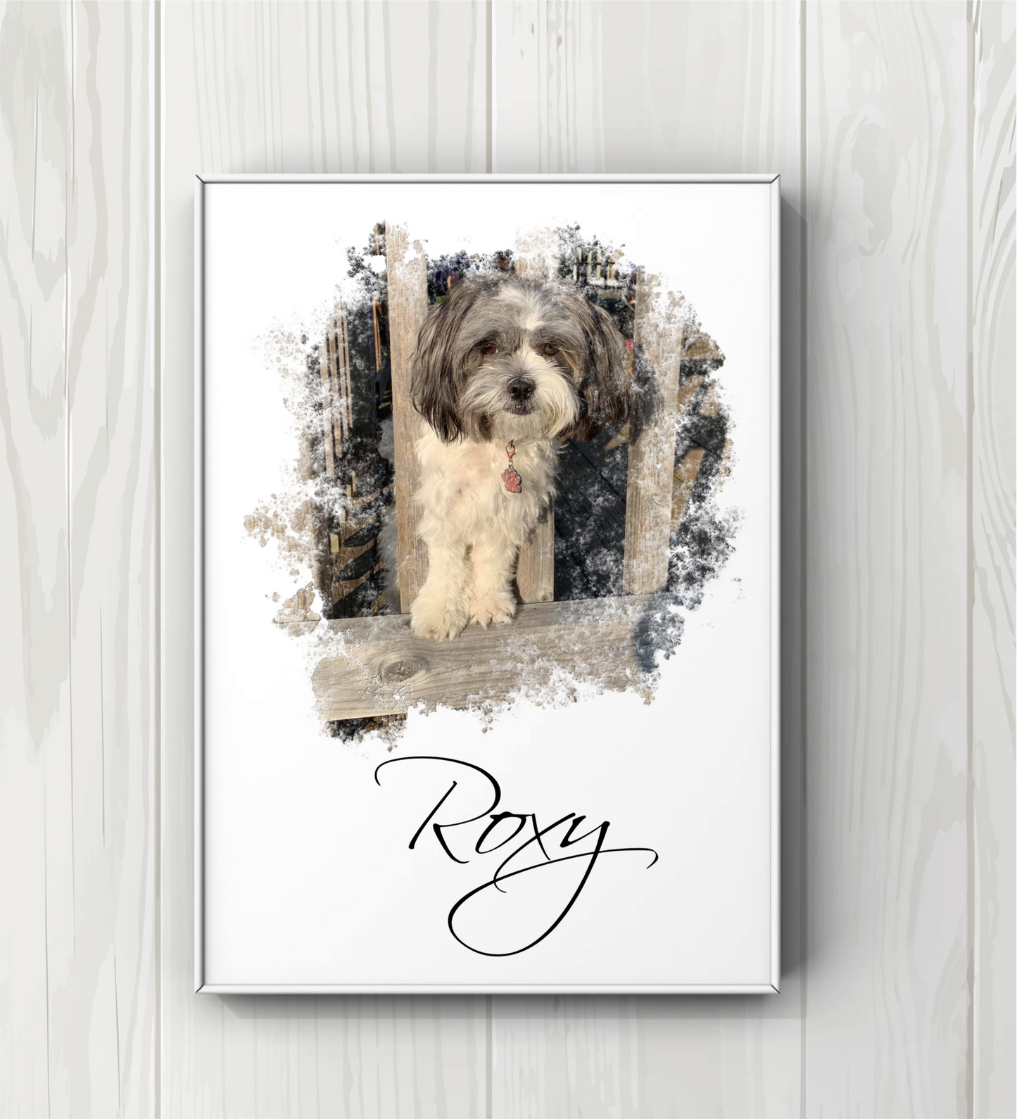 Personalised Pet dog print In memory