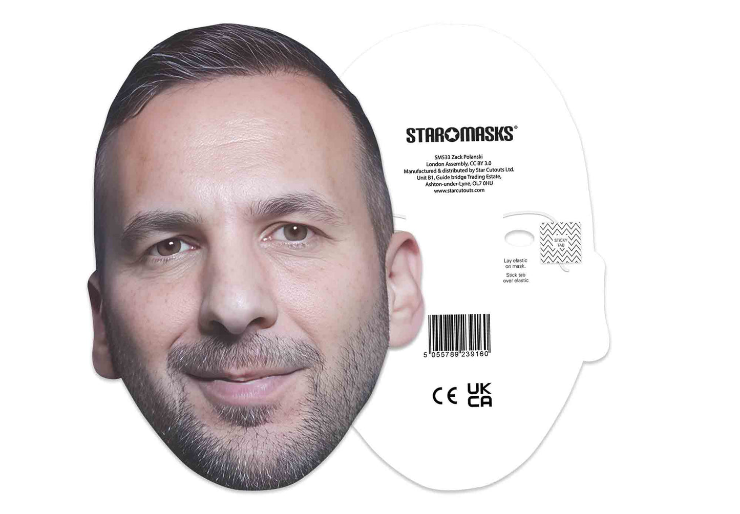SM533 Zack Polanski Single Face Mask
