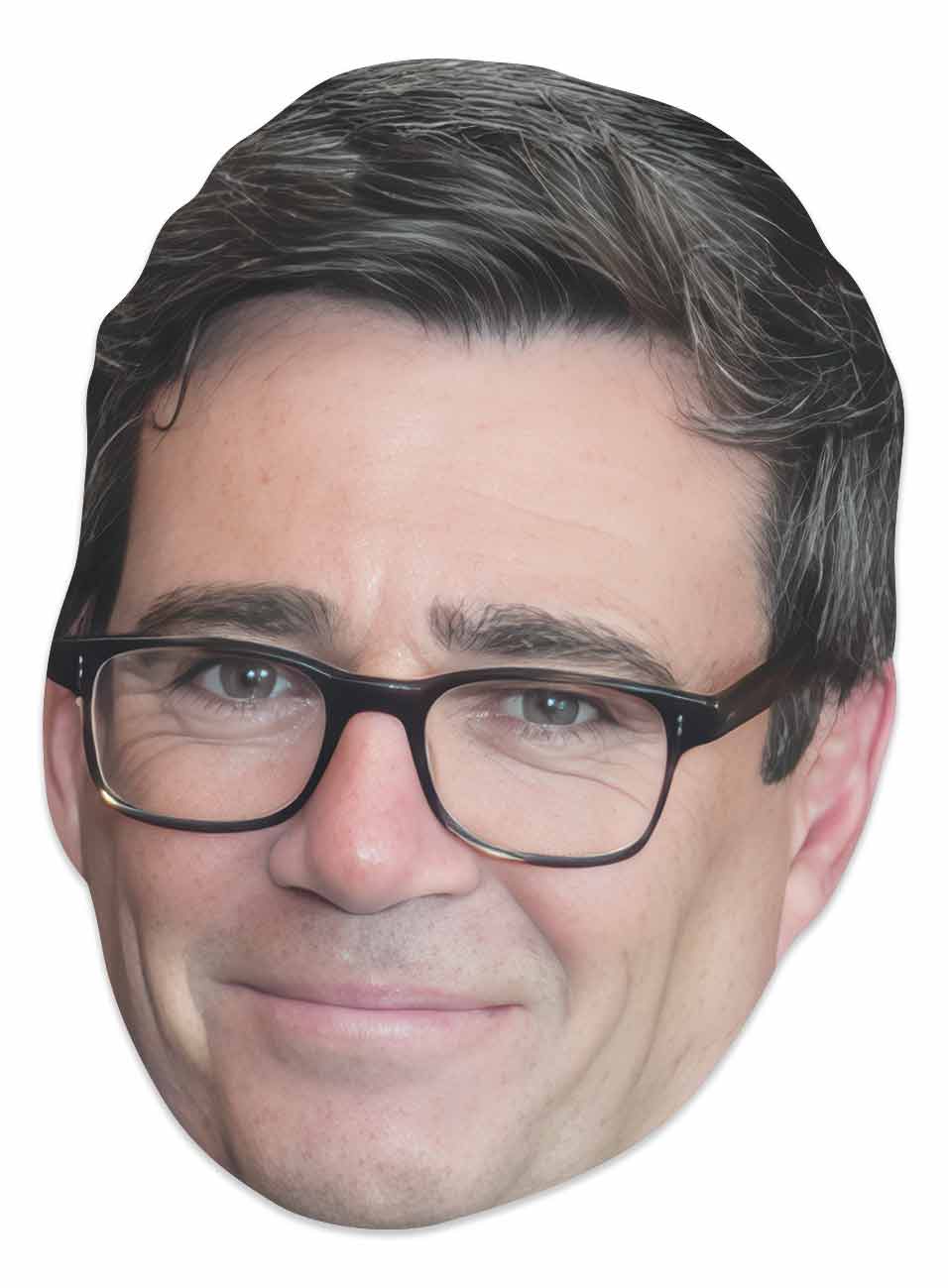 SM534 Andy Burnham Single Cardboard Face Mask Includes Tabs and Elastic