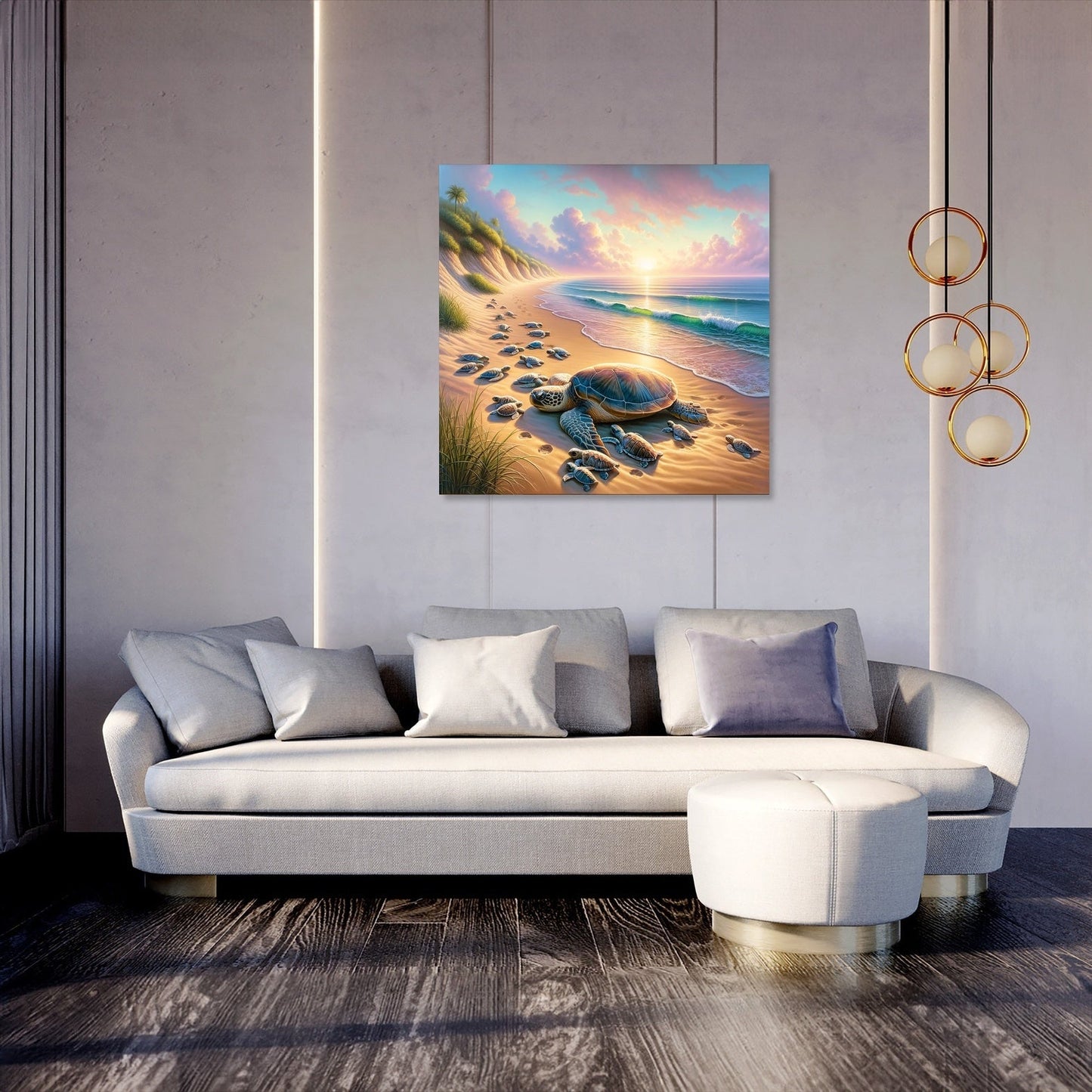 Turtle Haven Dawn Canvas
