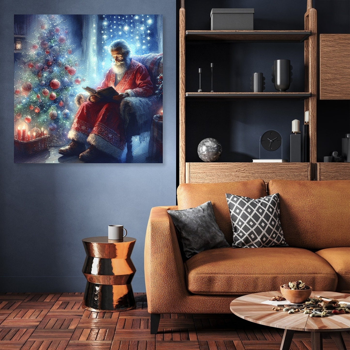 Santa's Reflective Eve Canvas