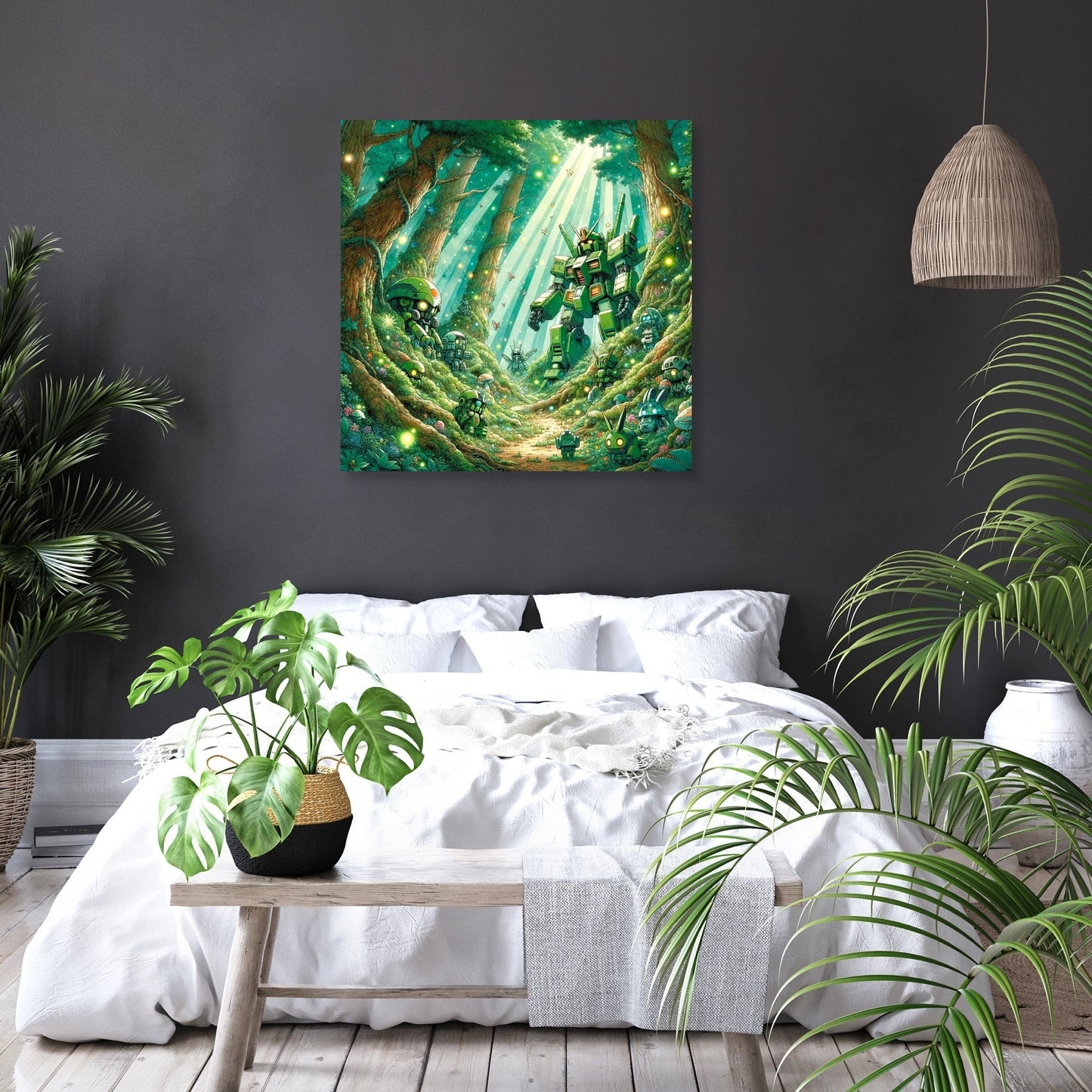 Enchanted Mecha Forest Canvas