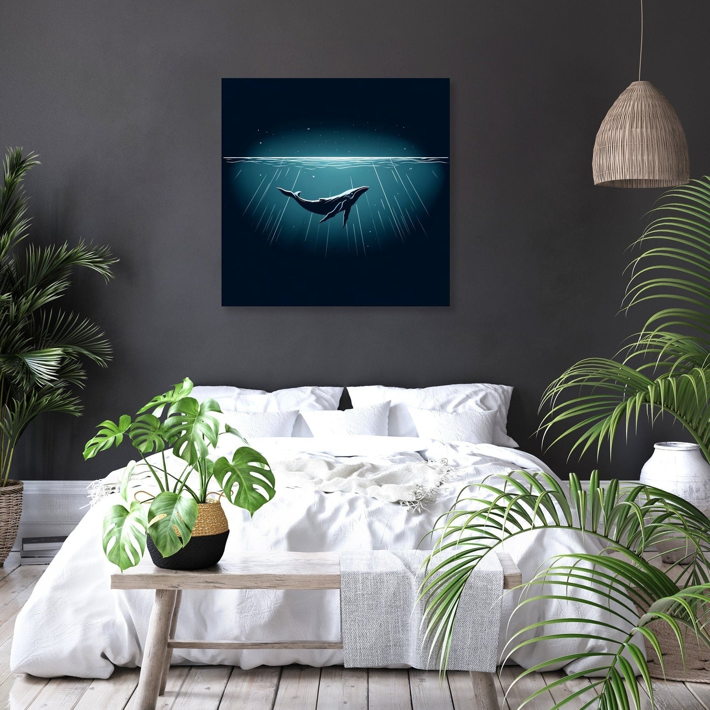 Ocean Depths in Dark Tones Canvas