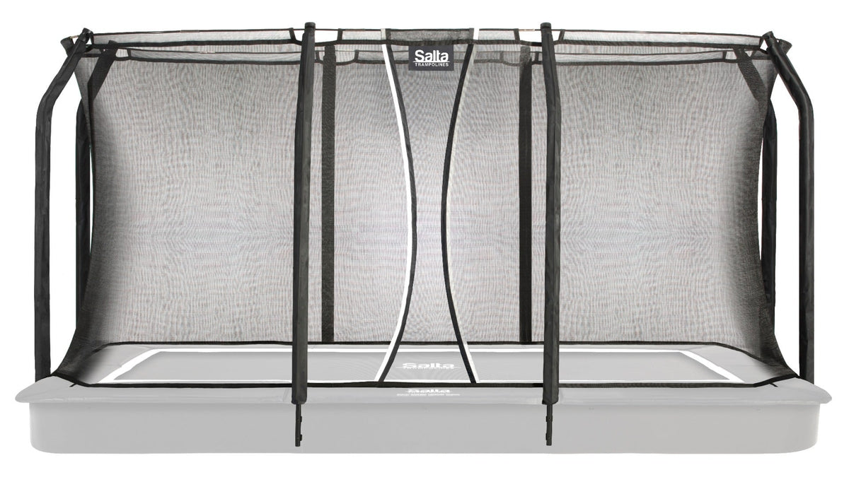 13ft x 8ft Salta Black Royal Baseground Rectangular Trampoline with Enclosure