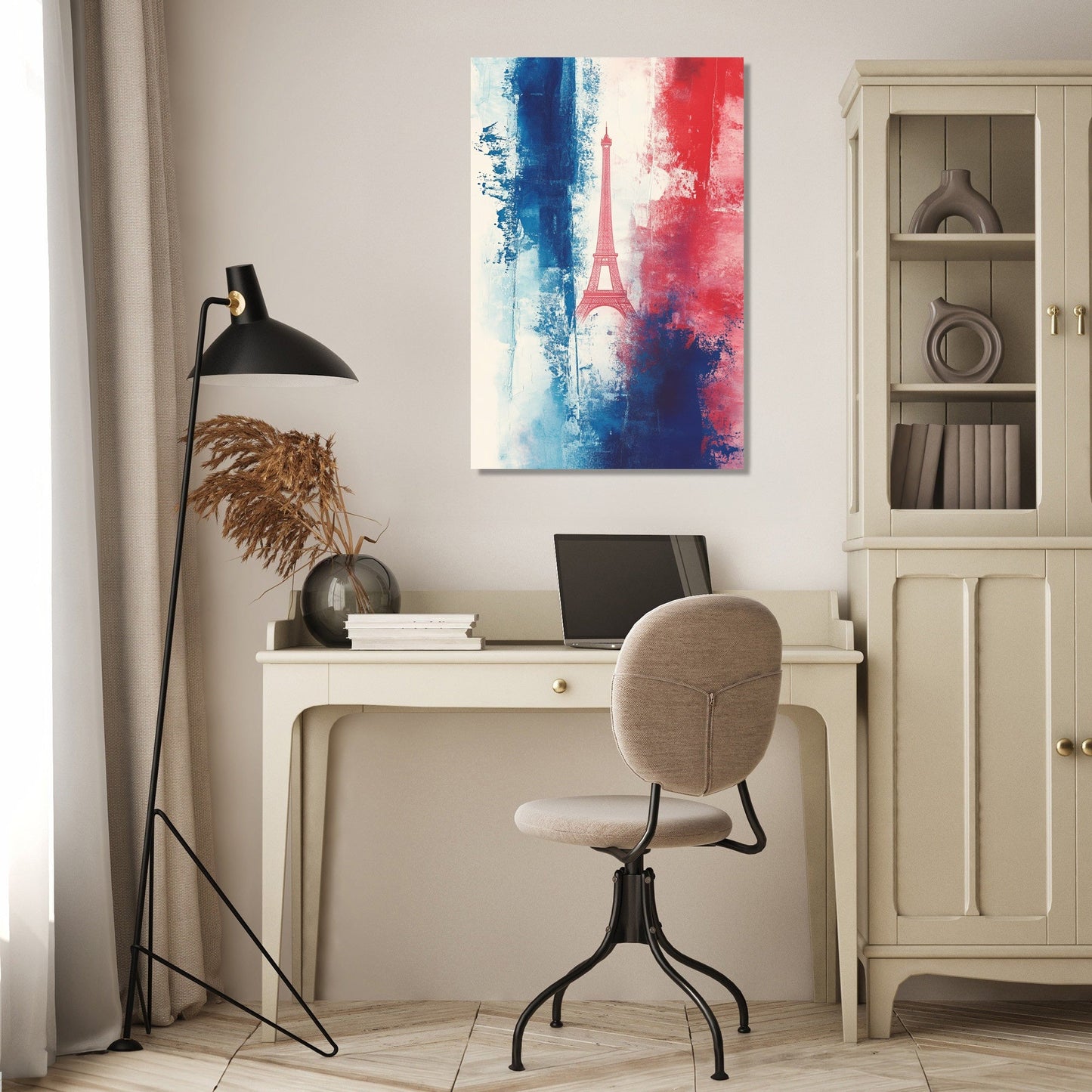 Eiffel Glow Flag Canvas
