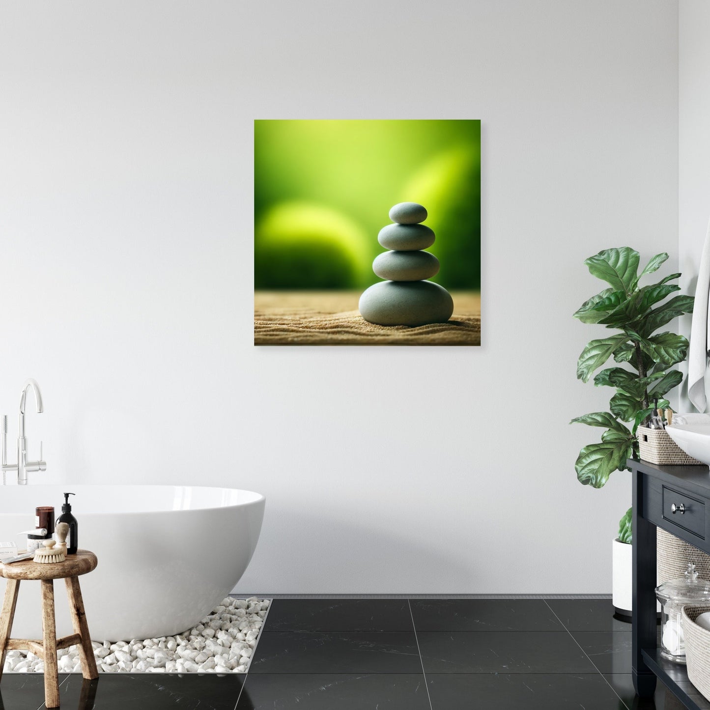 Zen Stones Balance Canvas