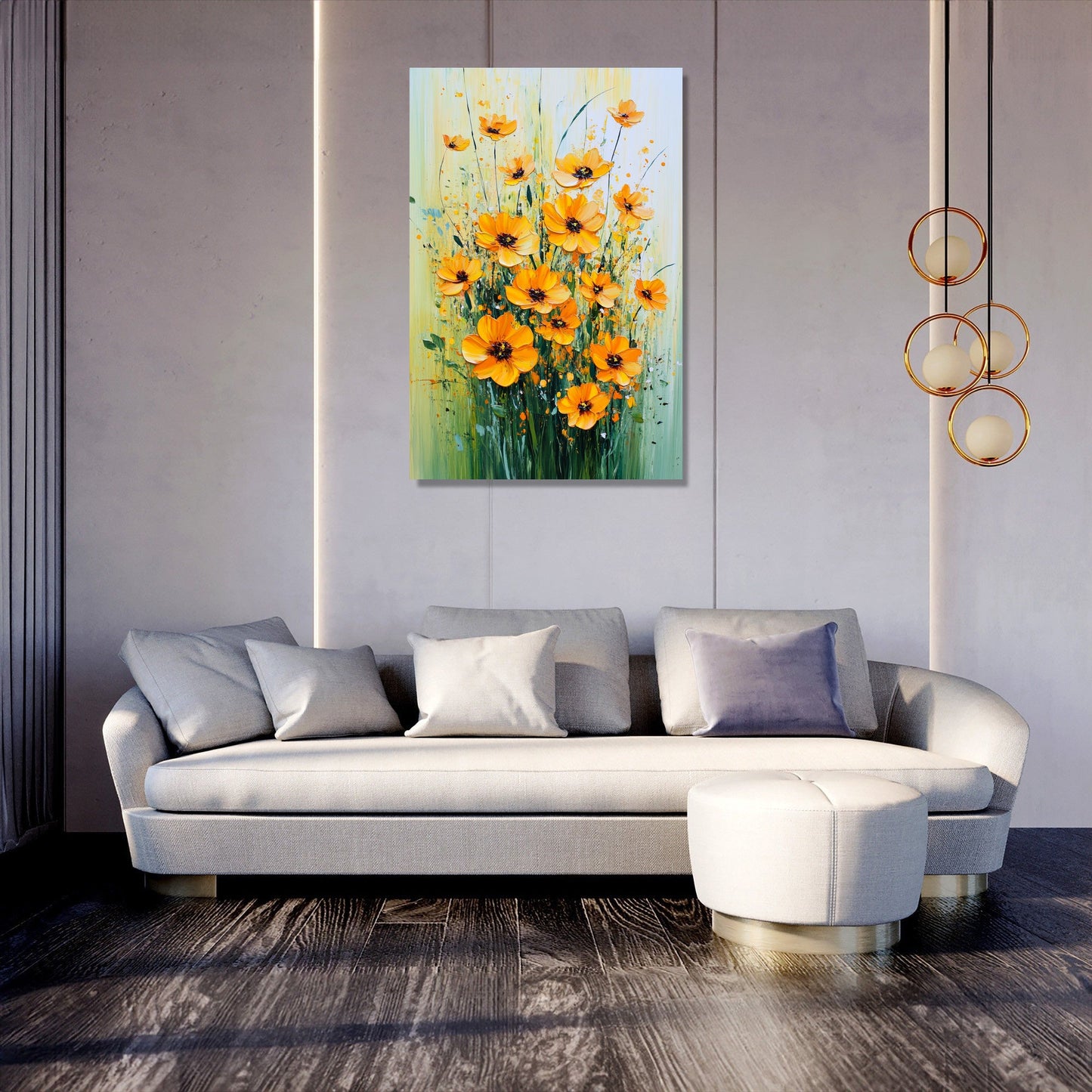 Marigold Flourish Canvas