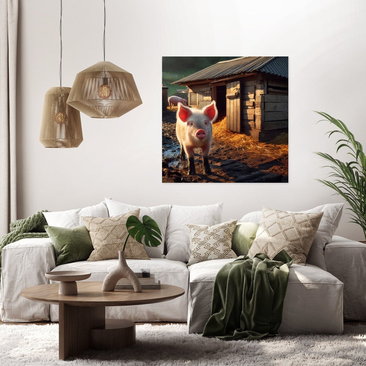 Farmyard Morning Canvas